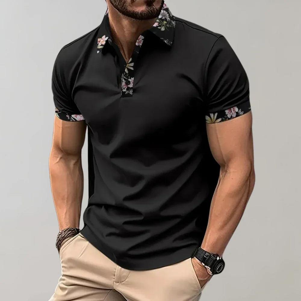 Polo de manga corta de corte clásico para hombre
