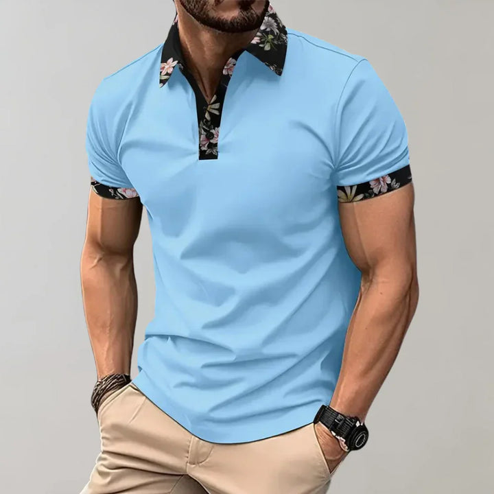 Polo de manga corta de corte clásico para hombre