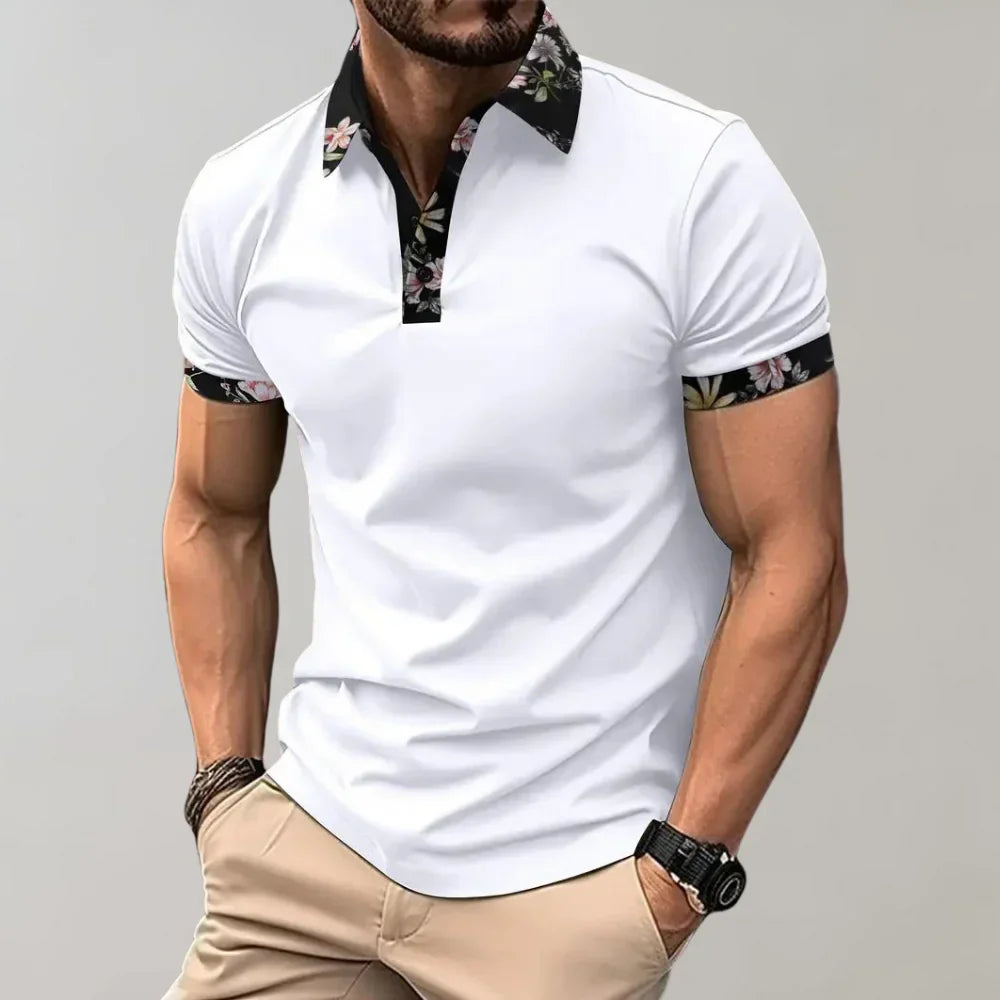 Polo de manga corta de corte clásico para hombre