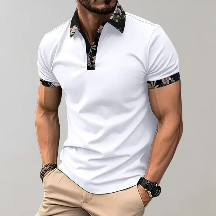 Polo de manga corta de corte clásico para hombre