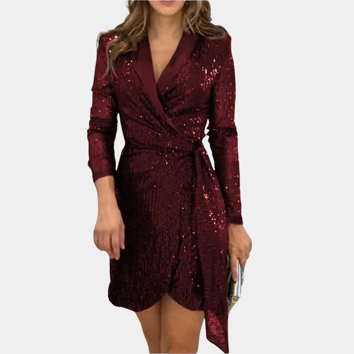 Elegante vestido tipo blazer para mujer: sofisticación chic con un toque glamuroso