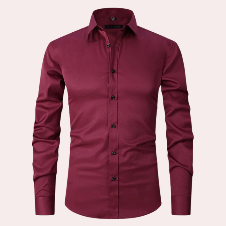 Elias – Camisa elástica que no necesita planchado para hombre
