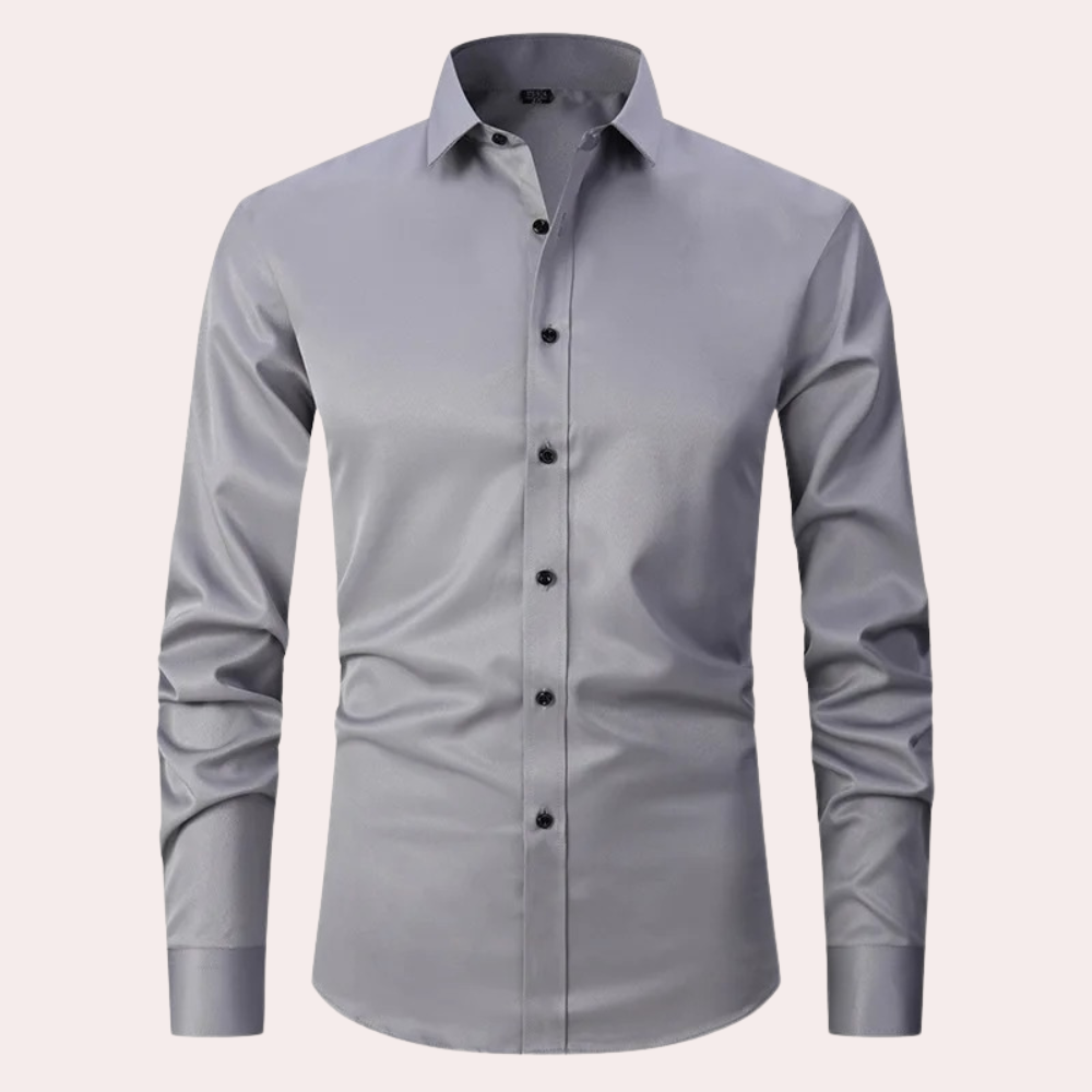 Elias – Camisa elástica que no necesita planchado para hombre