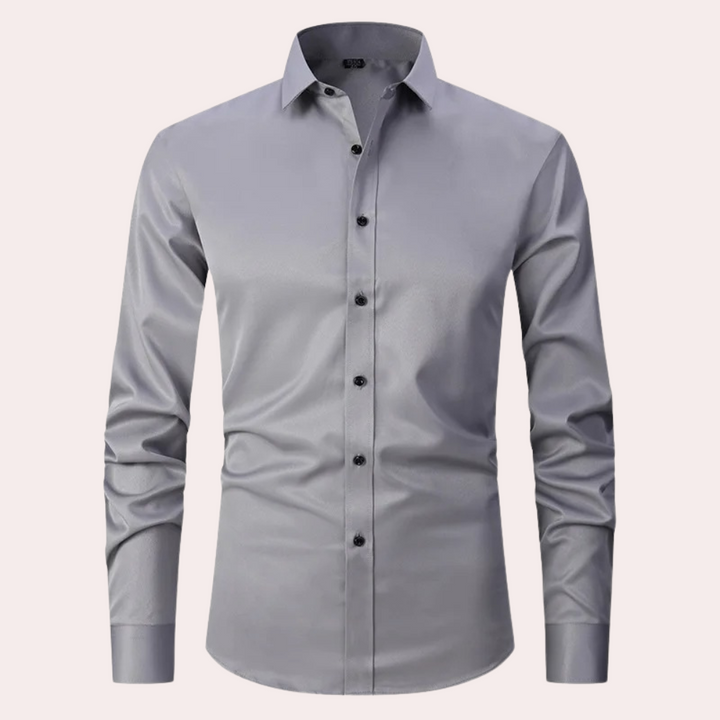 Camisa elástica sin planchado para hombre