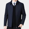 Chaqueta de otoño para hombre con cremallera y cuello clásico