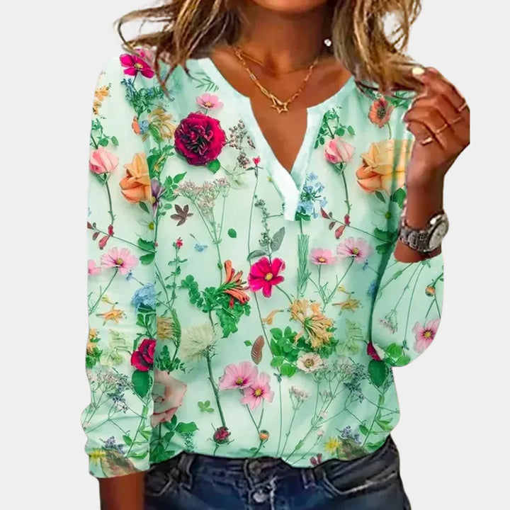 Blusa floral informal para mujer