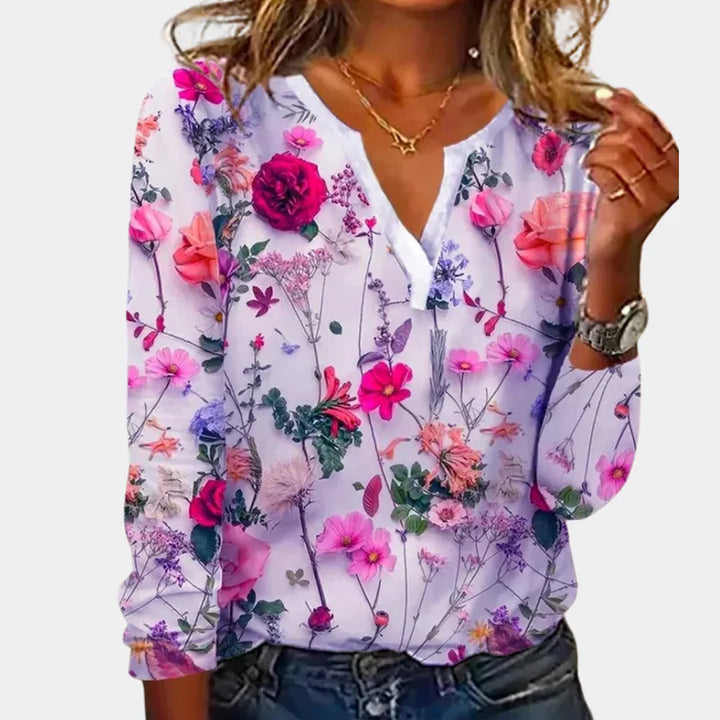 Blusa floral informal para mujer