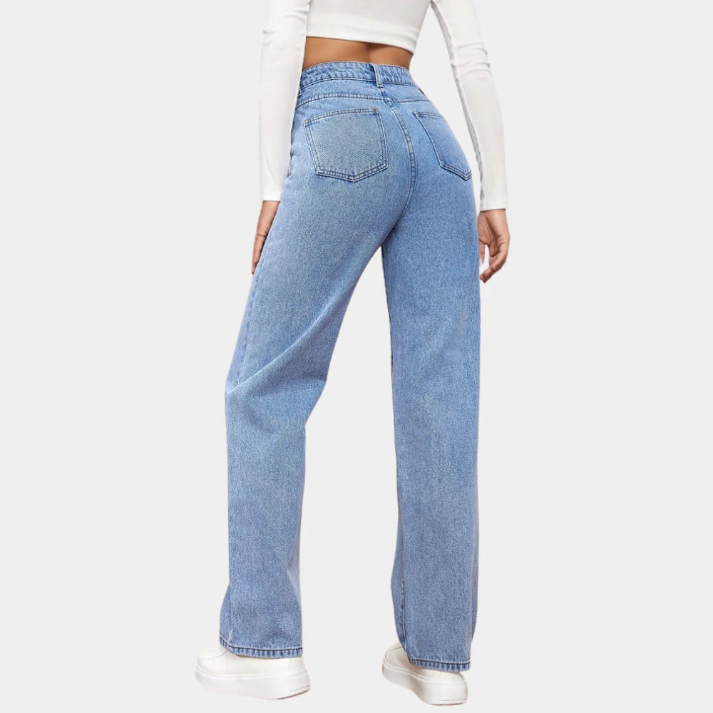 Jeans Rectos Casuales para Mujeres