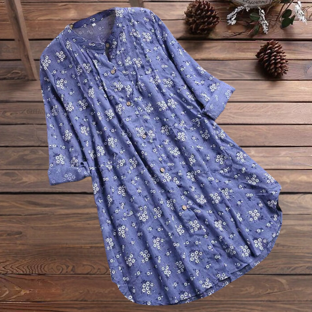Caterina | Blusa floral de manga larga para mujer