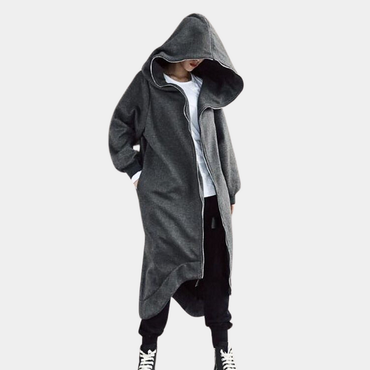 Abrigo oversize de mujer con capucha y cremallera: elegancia y comodidad para todas las estaciones