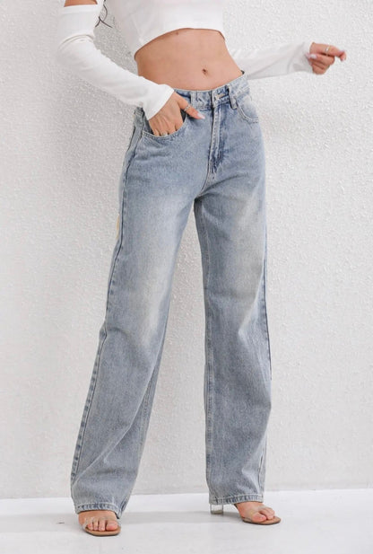 Vaqueros rotos vintage para mujer