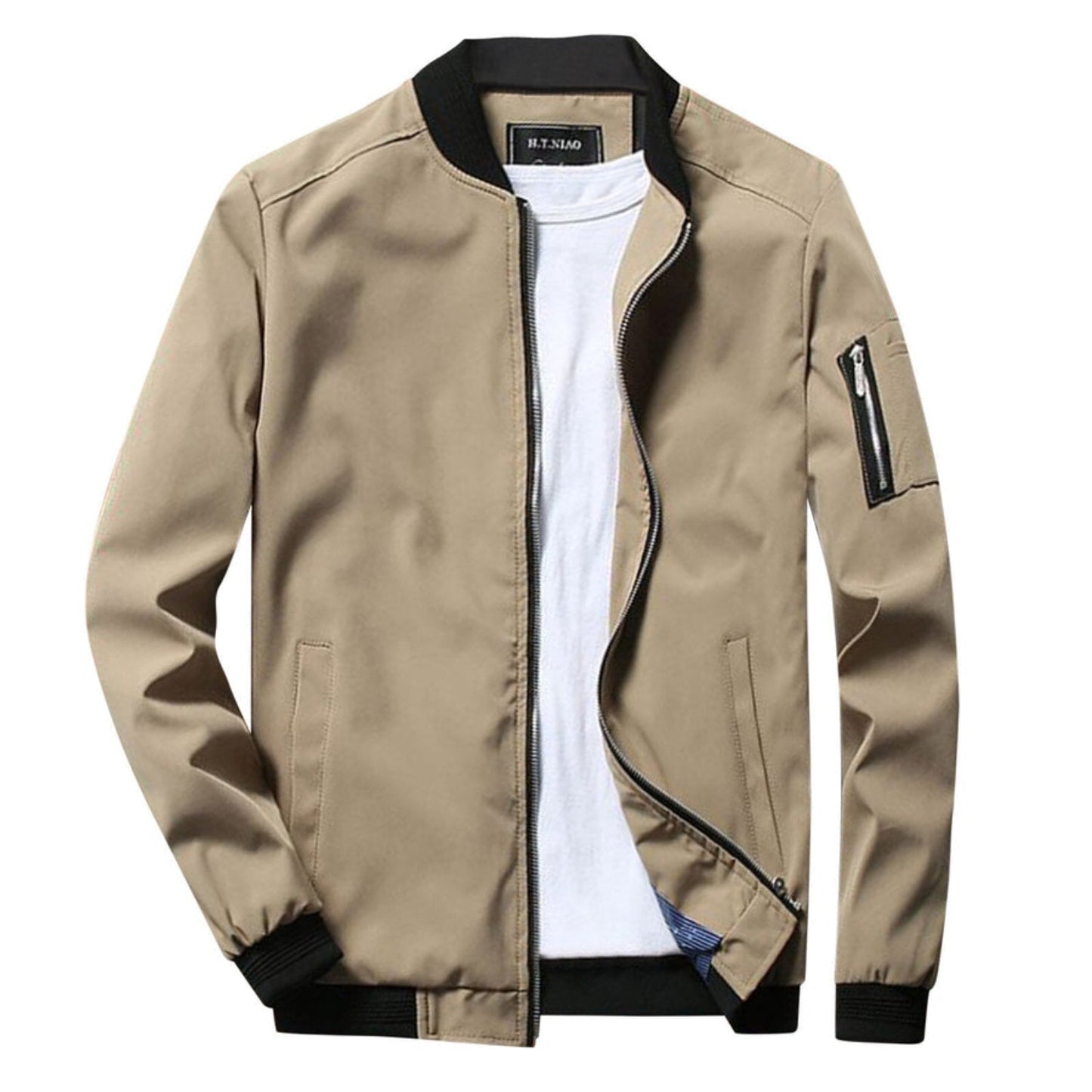 Chaqueta ligera con cremallera para hombre
