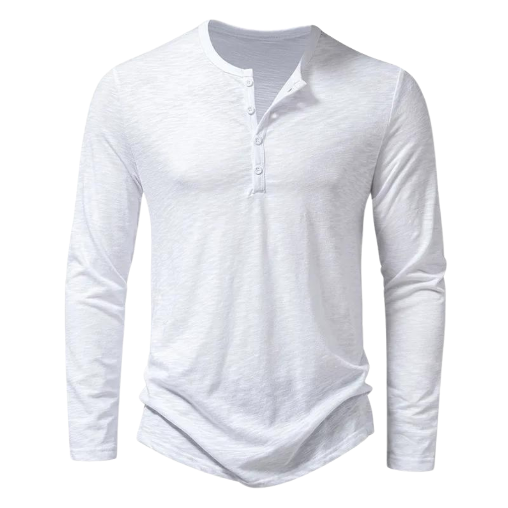 Camisa de algodón de manga larga casual para hombres