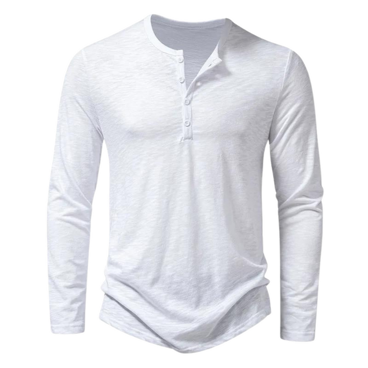 Camisa de algodón de manga larga casual para hombres