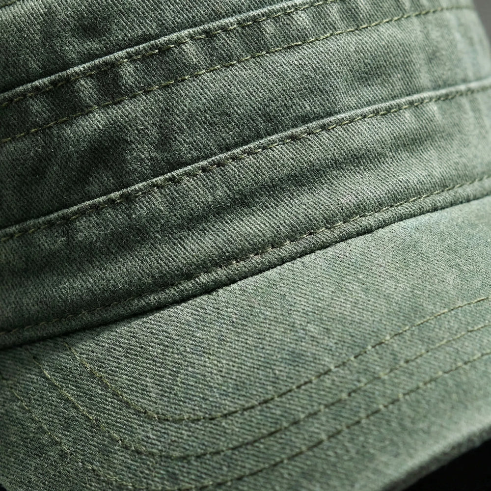 Campayne - Gorra militar vintage de copa plana