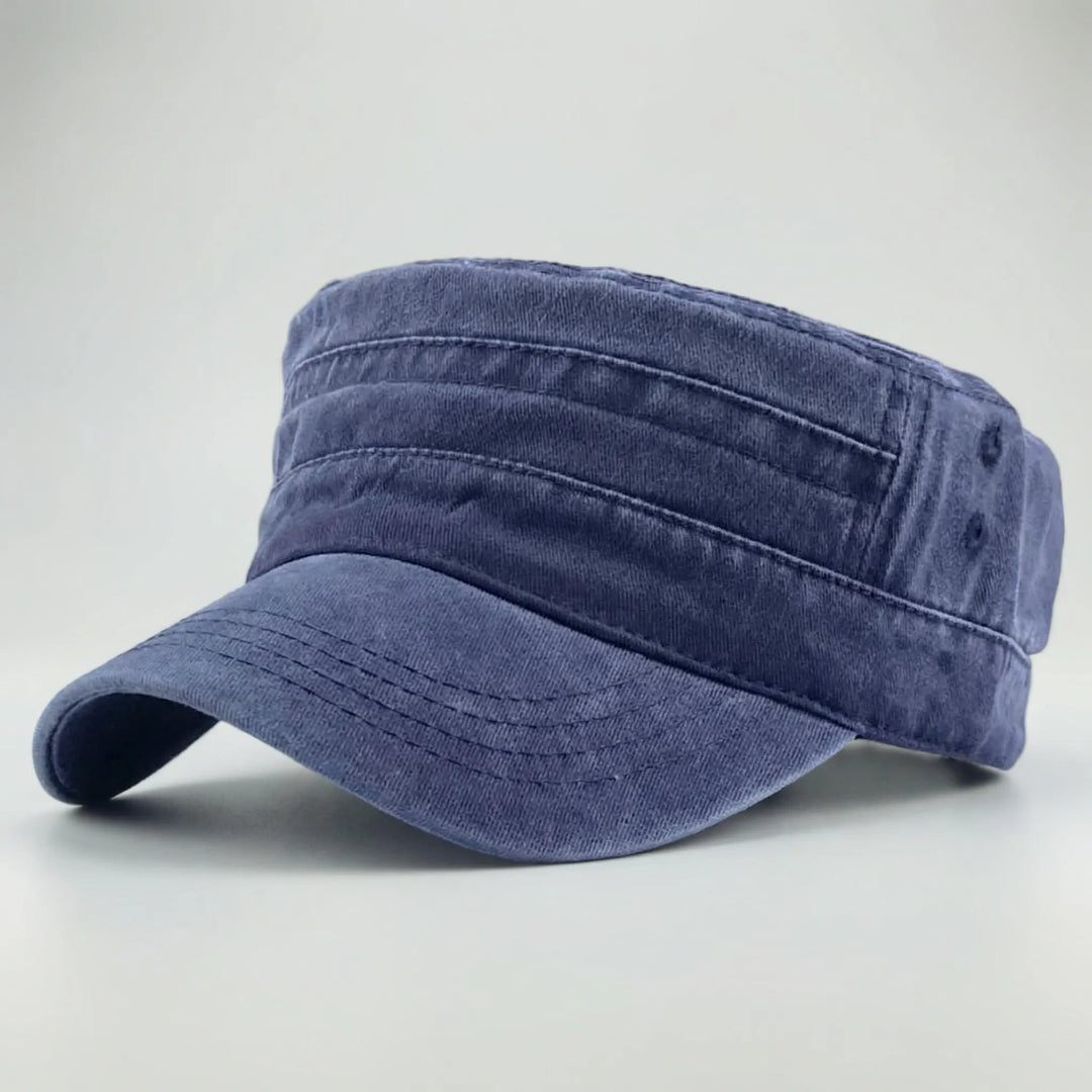 Campayne - Gorra militar vintage de copa plana