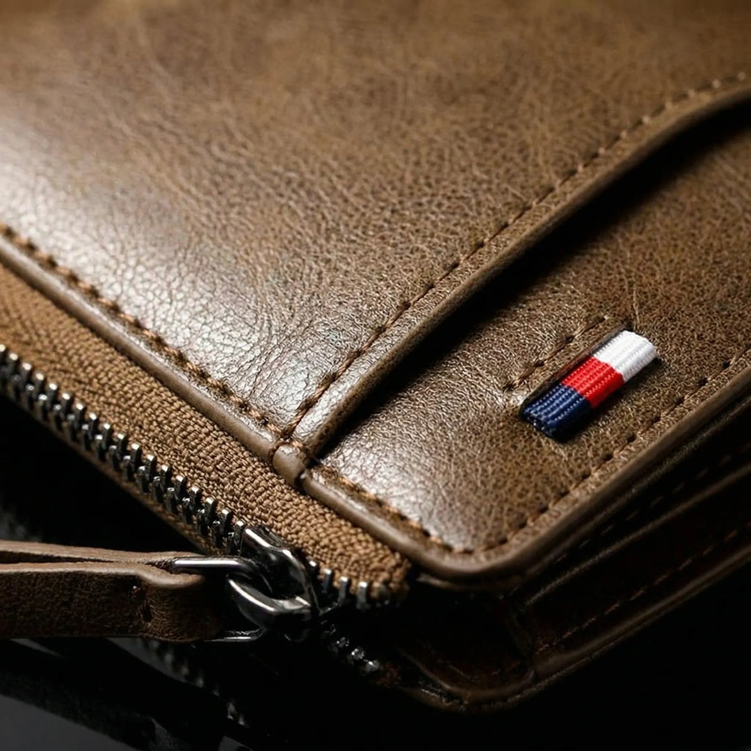 Cardova - Cartera plegable compacta con cierre de cremallera