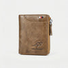 Cartera Bifold con Cierre Zip Compacta para Hombres