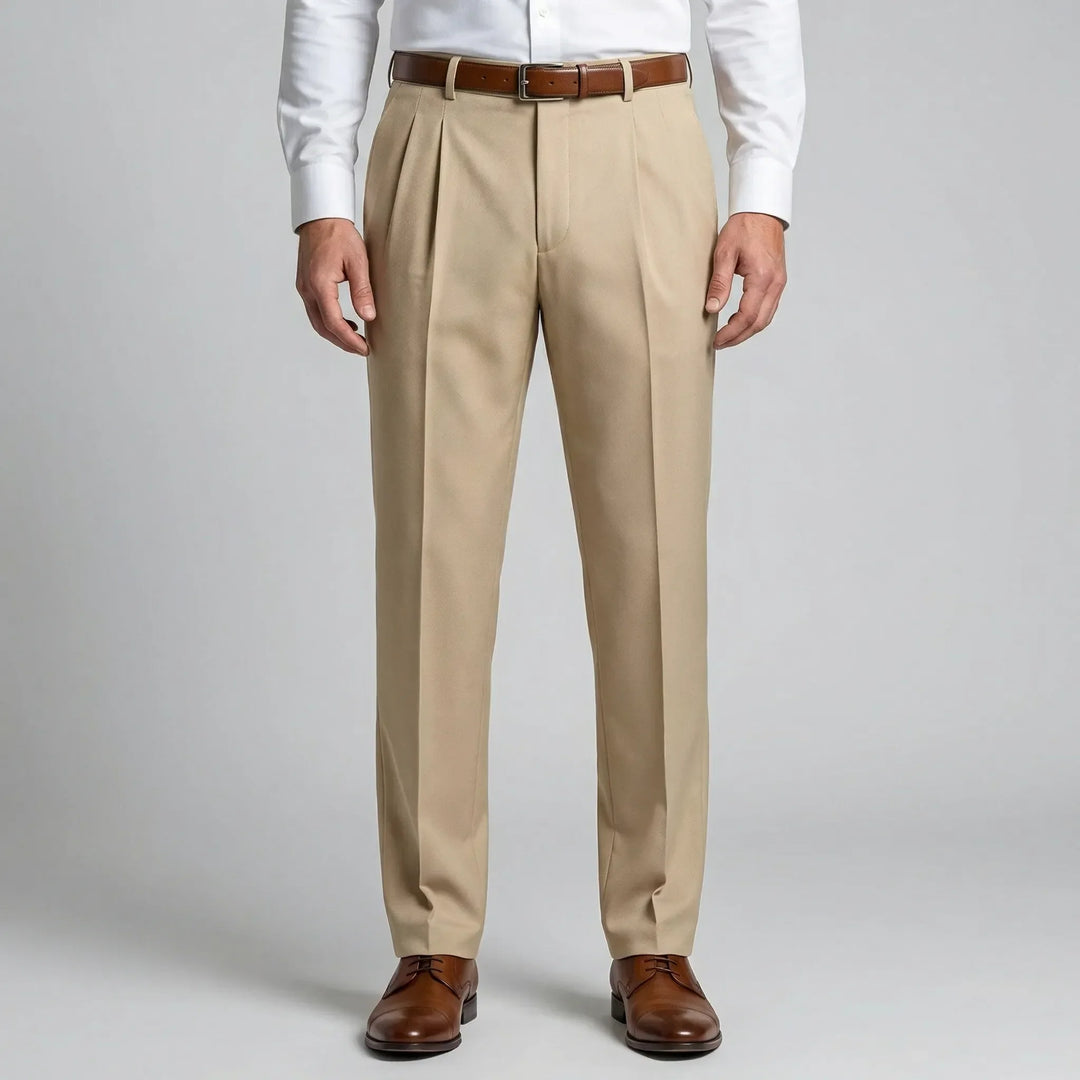 Pantalones de verano plisados ​​de corte relajado Casualve