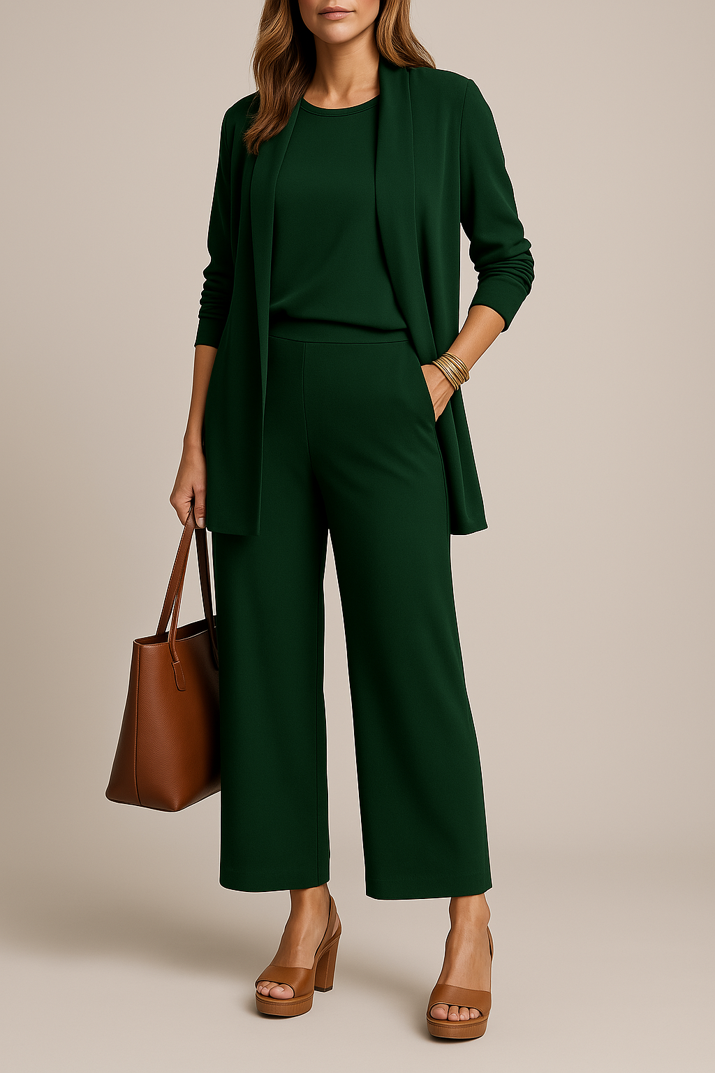 Elegante y refinado traje de tres piezas
