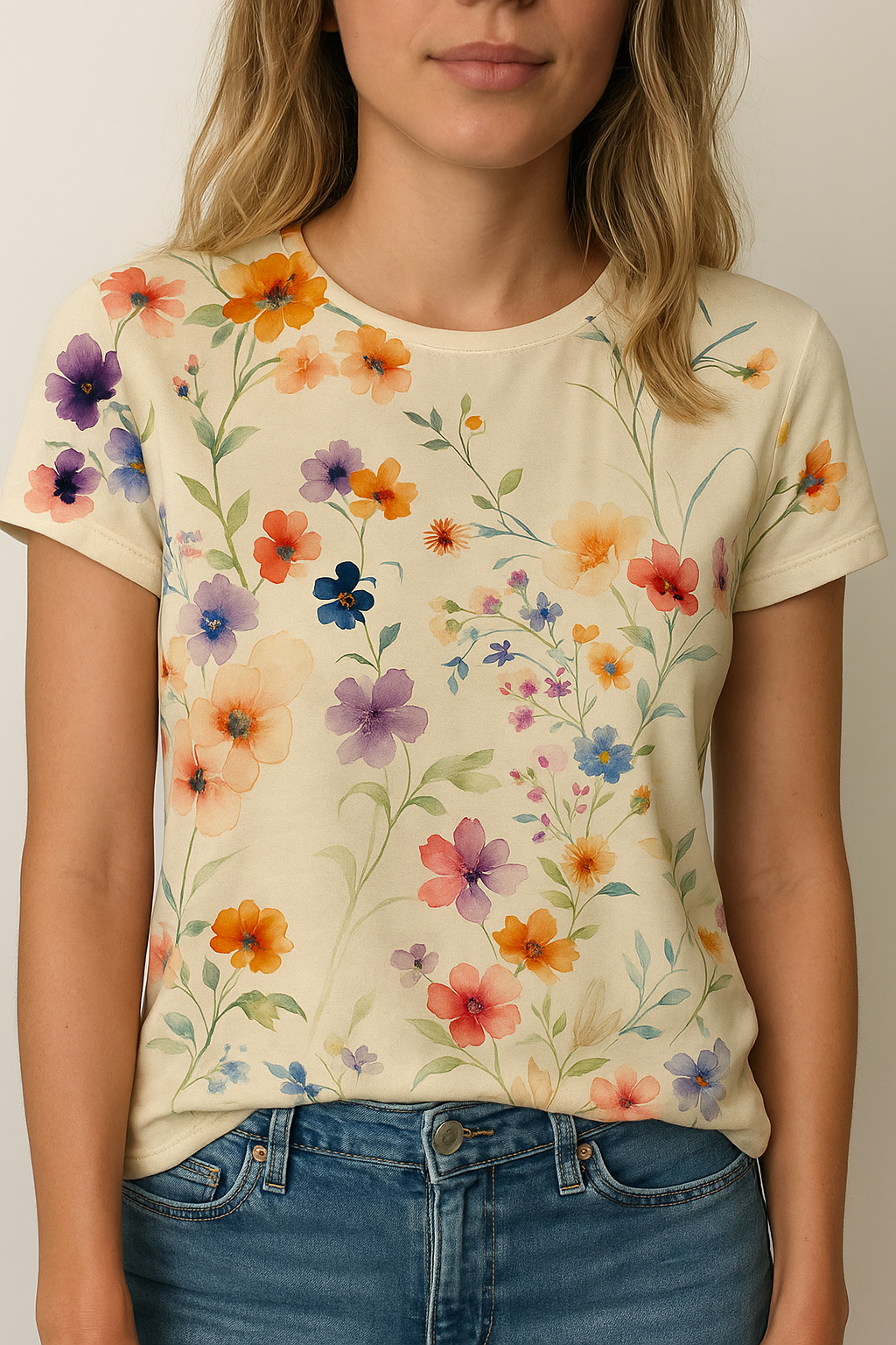 Camiseta de mujer Vintage Floral
