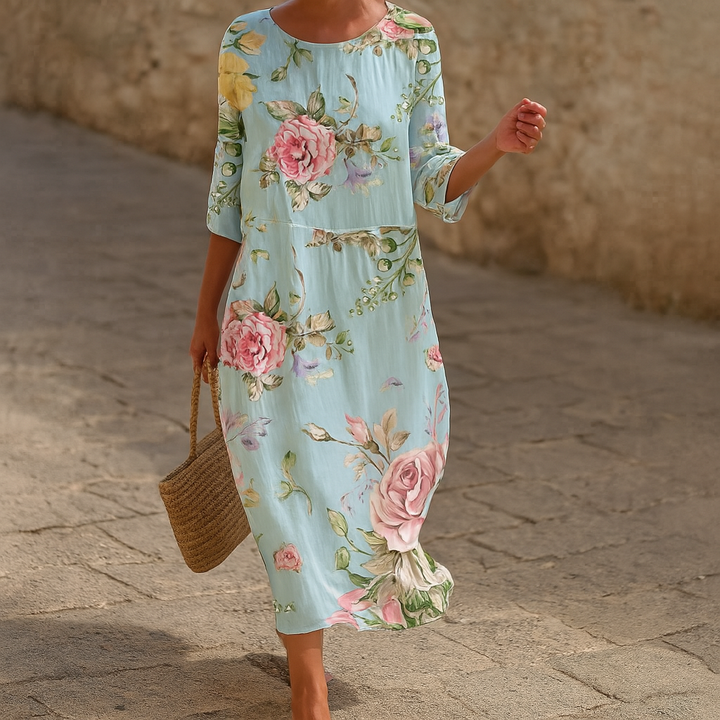Vestido de verano floral elegante para mujeres
