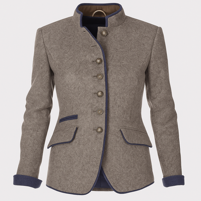 Chaqueta de manga larga para mujer: elegante capa de color liso