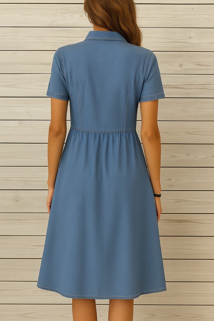 Camisa vaquera con botones para mujer