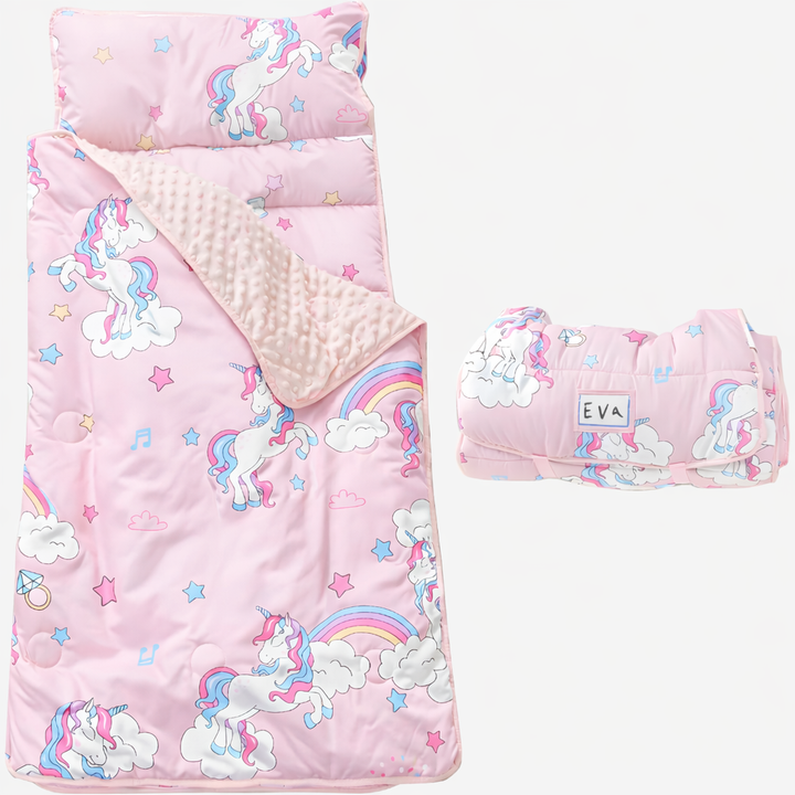 Esterilla de Siesta para Niños Pequeños con Almohada y Manta