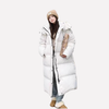 Chaqueta Puffer Larga para Mujer con Capucha