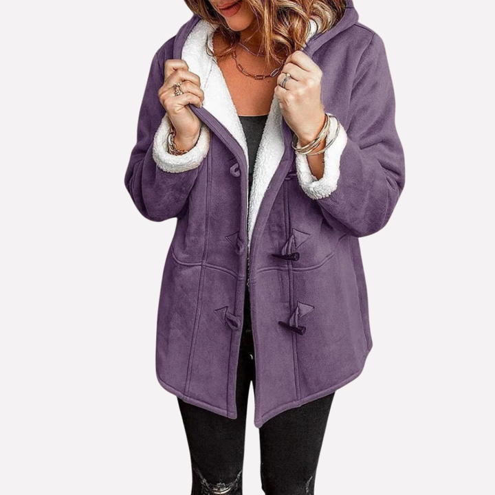 Chaqueta de Mujeres con Capucha y Cierre de Toggle