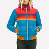 Chaqueta Acolchada para Mujeres con Capucha y Cremallera