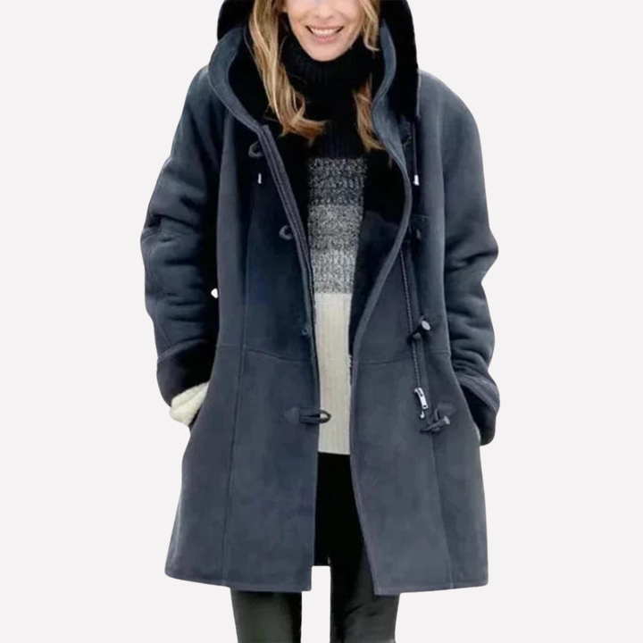 Chaqueta de Mujeres con Capucha y Cierre de Toggle
