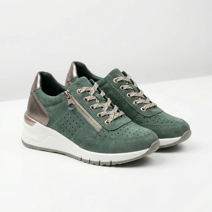 Chunkova - Zapatillas con suela de cuña gruesa
