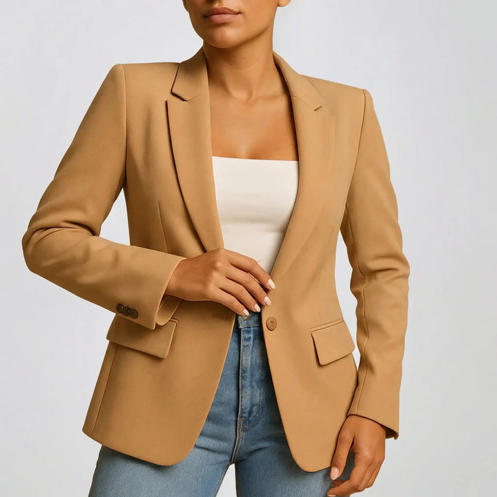 Claireux - Blazer estructurado de un solo botón para mujer