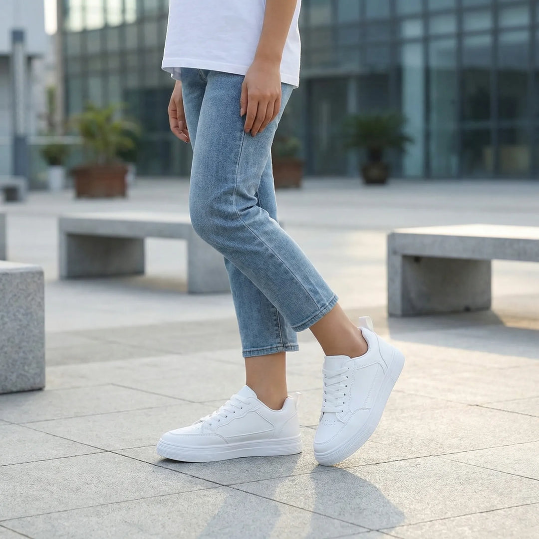 Claryve - Zapatillas bajas con cordones para mujer