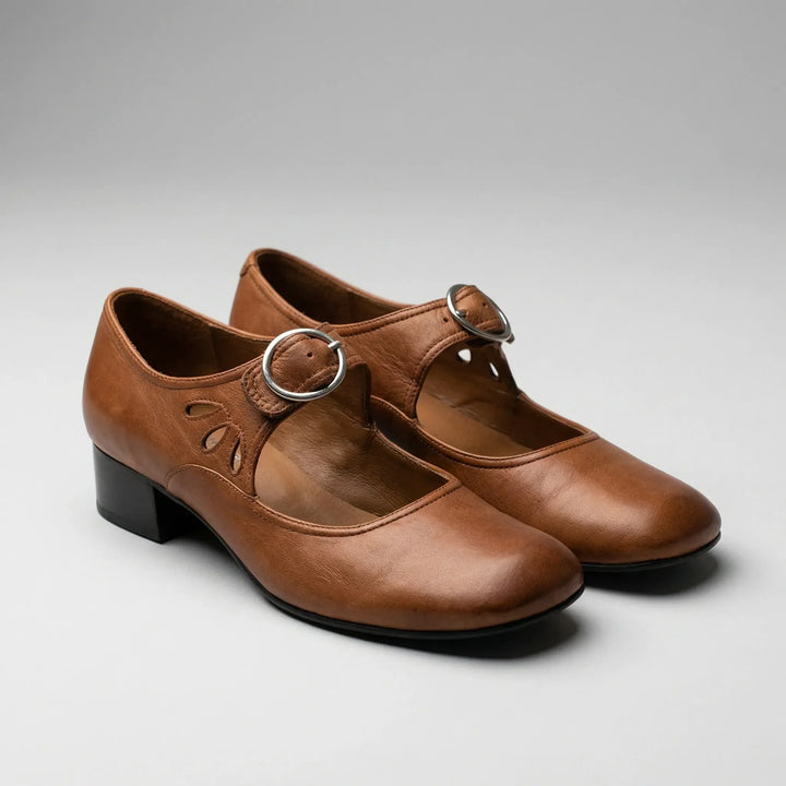 Claspette - Zapatos planos Mary Jane de tacón bajo y bloque