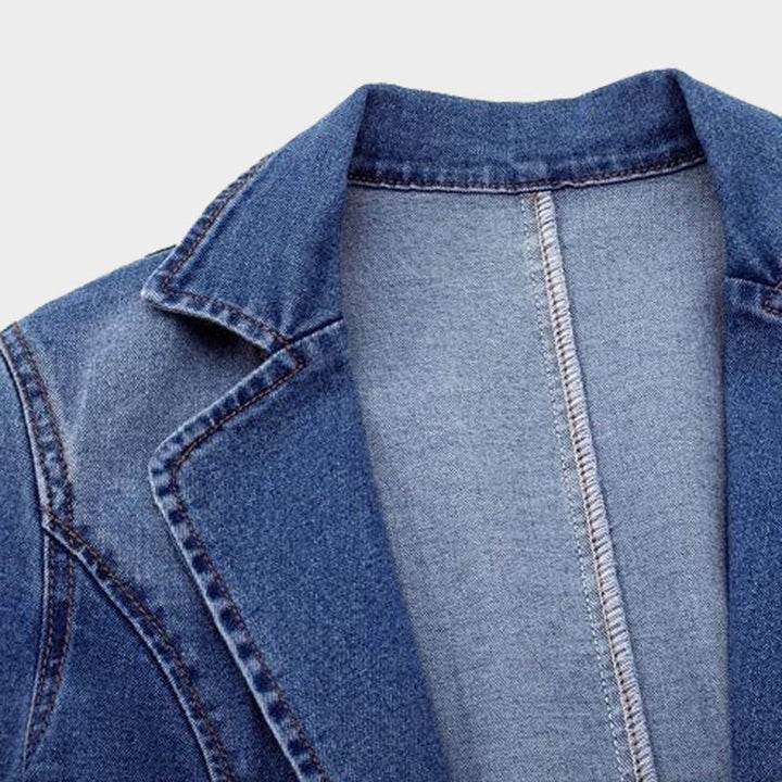 Elegante blazer vaquero para mujer