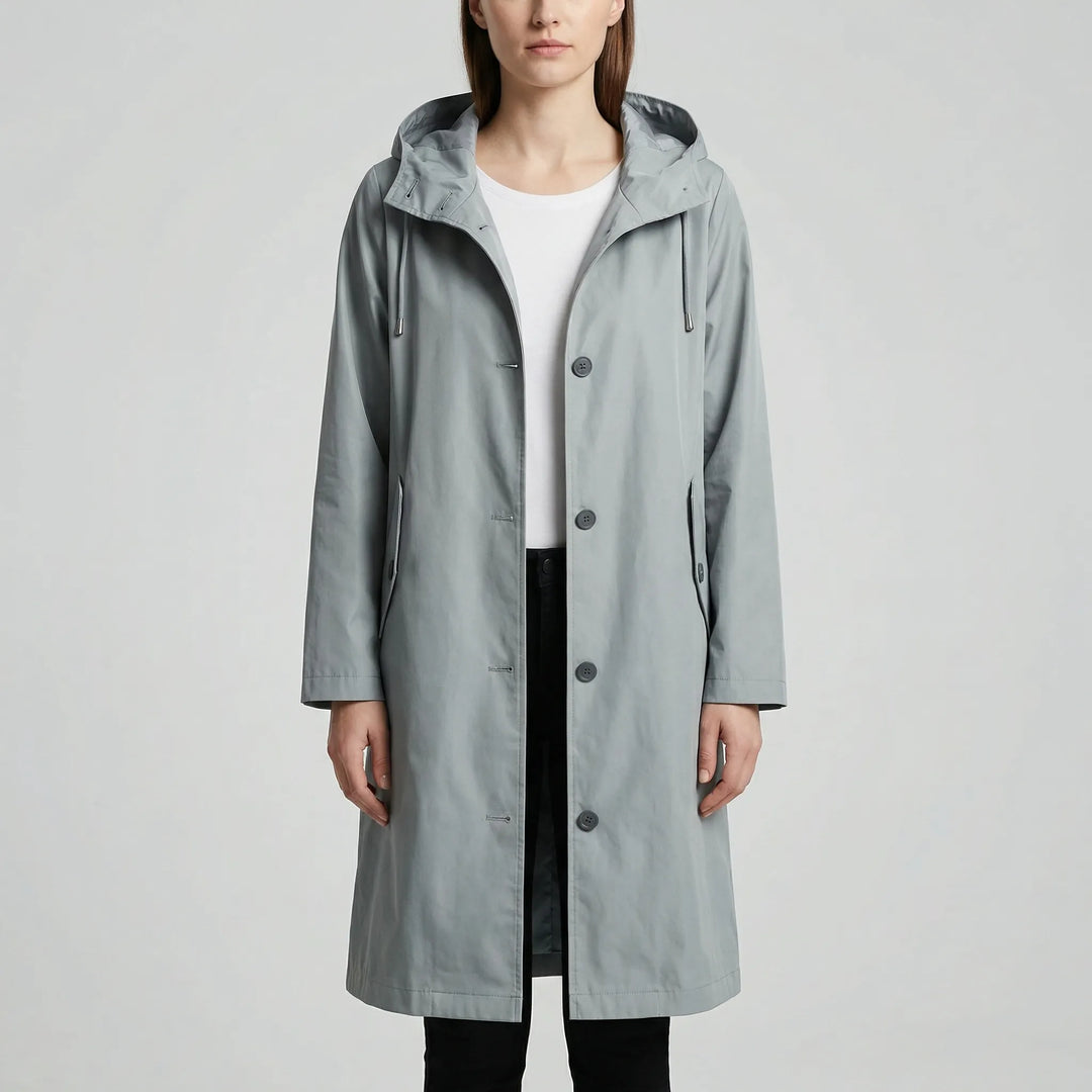 Clouddrape - Impermeable con capucha extragrande para mujer