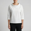 Blusa de Cuello Alto con Corte Relajado para Mujeres