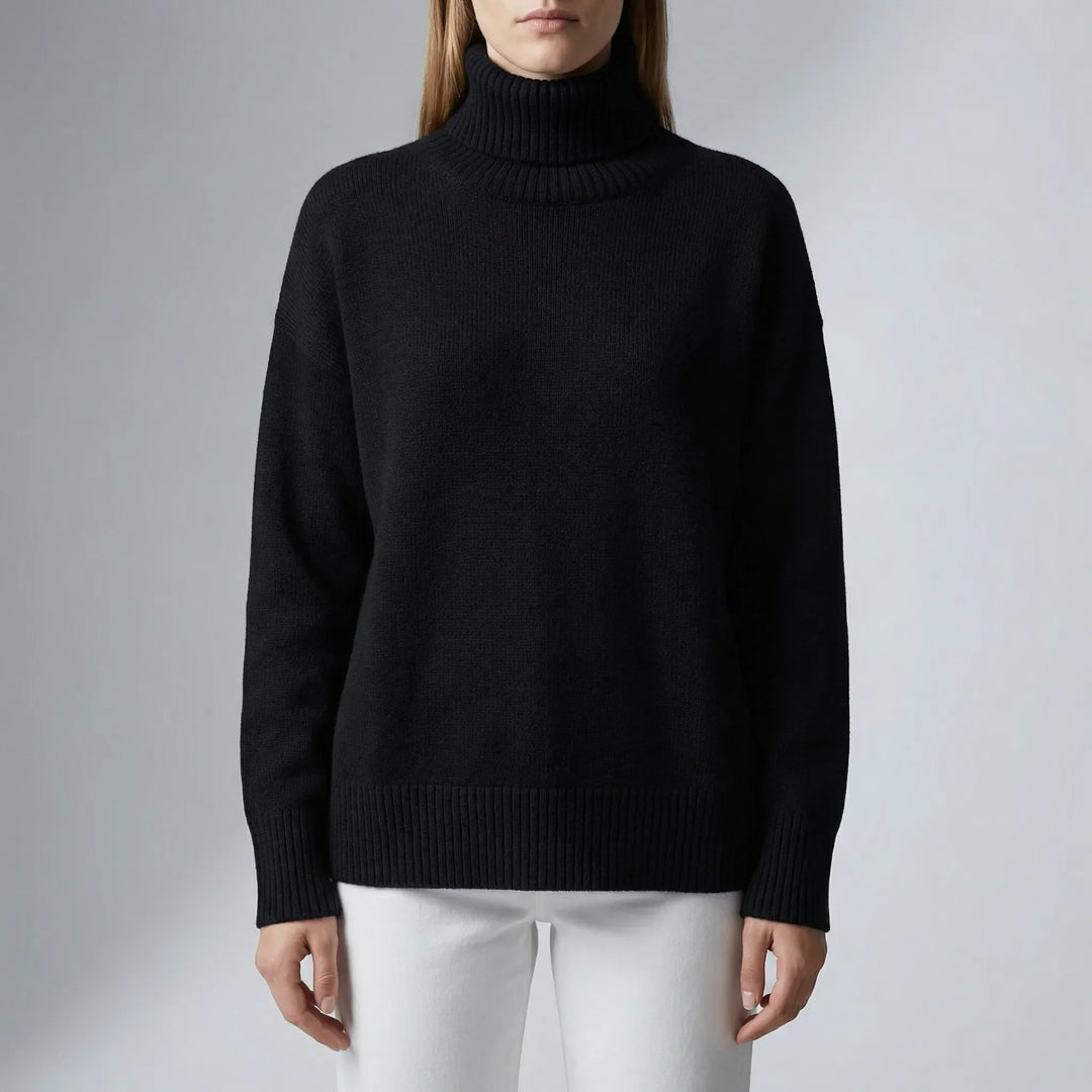 Colvene - Jersey de cuello alto de punto para mujer