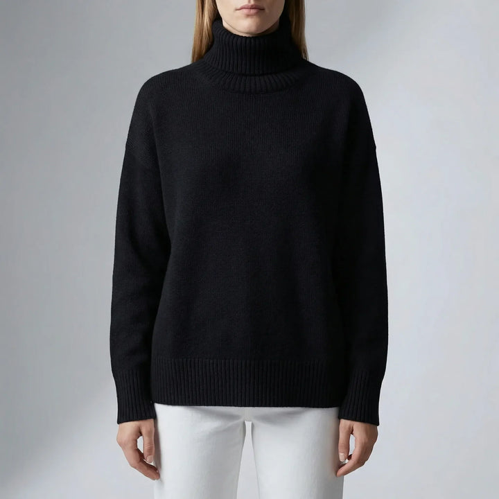 Colvene - Jersey de cuello alto de punto para mujer