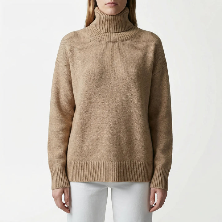 Colvene - Jersey de cuello alto de punto para mujer