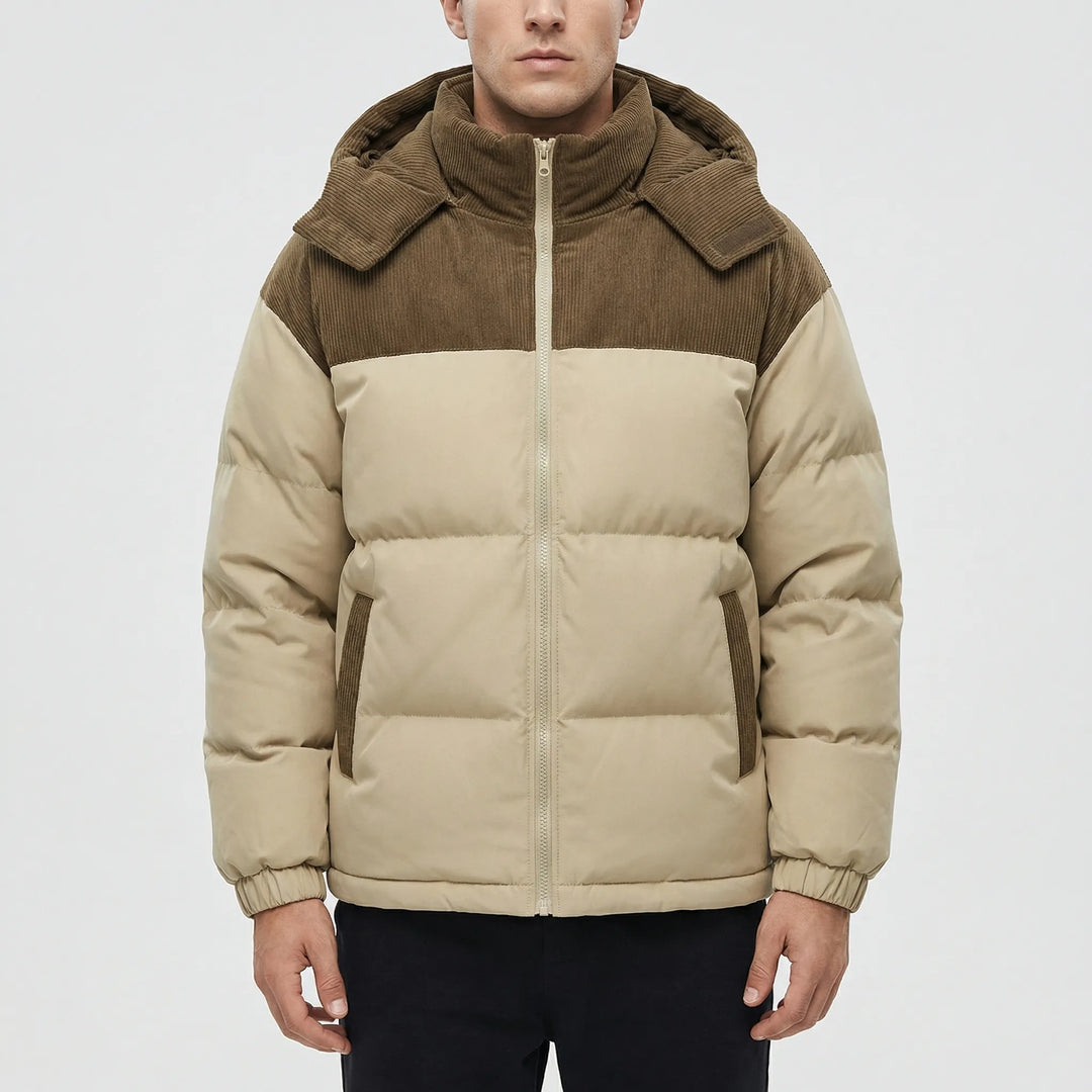 Colvern - Chaqueta acolchada con capucha y aislamiento térmico para hombre