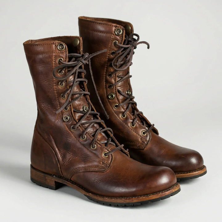 Combriva - Bota de combate de media caña con cordones