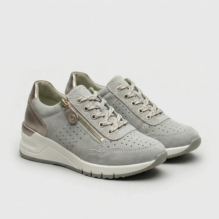 Comfovex - Zapatillas deportivas ortopédicas con cordones para mujer