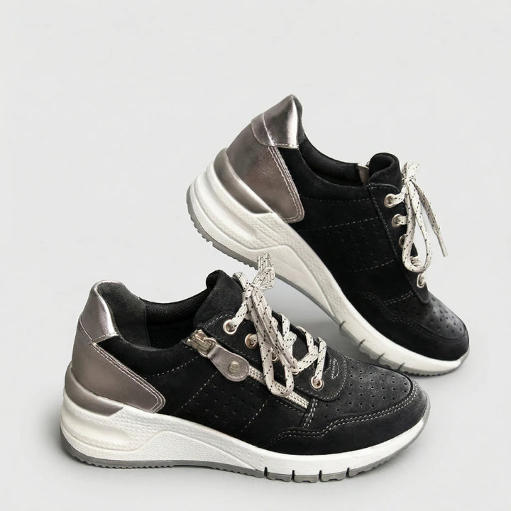 Comfovex - Zapatillas deportivas ortopédicas con cordones para mujer