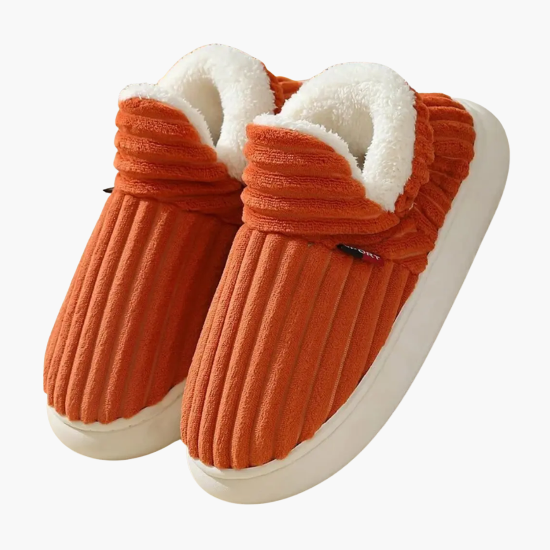 Pantuflas de Mujer de Peluche – Calzado de Interior Ribeteado