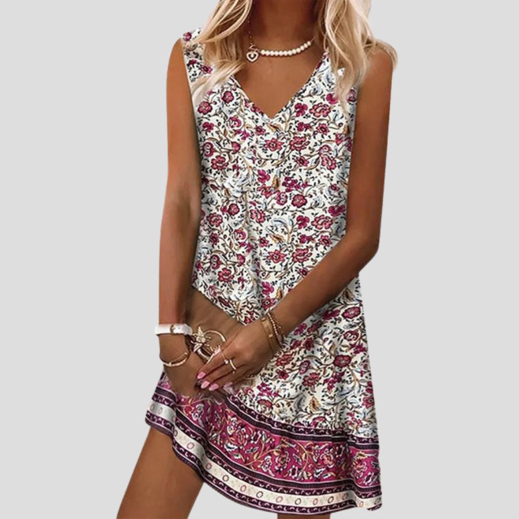 Vestido de playa floral para mujer