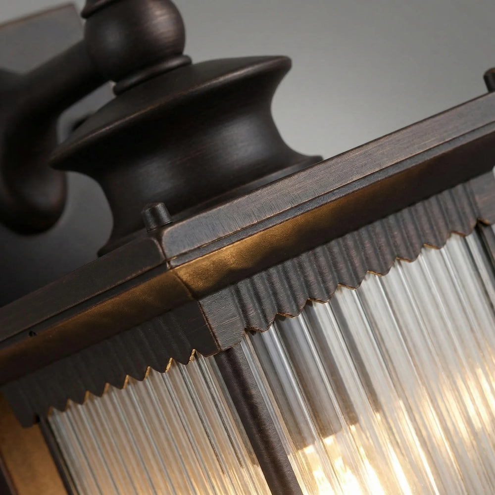 Cortexal - Farol de pared rectangular vintage para exteriores